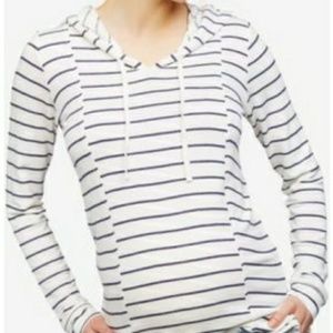 Pea in the Pod Maternity Striped Hoodie